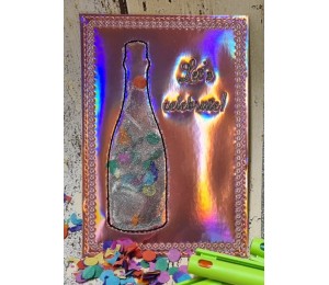 Stickdatei - Sektflasche Appli & Satin